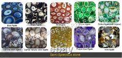 18 Natural Agate Stone Round Coffee Table Modern Art Furniture Bar Table Decors