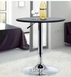 25 Round Indoor Home Pub Bar Table Adjustable Bistro Counter Round Swivel Top