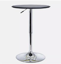 25 Round Indoor Home Pub Bar Table Adjustable Bistro Counter Round Swivel Top