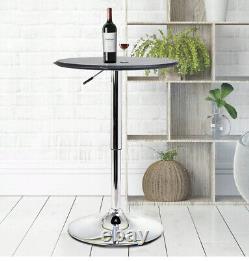 25 Round Indoor Home Pub Bar Table Adjustable Bistro Counter Round Swivel Top