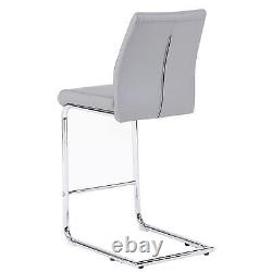 2Pcs Modern Simple Bar Chair PU Leather Metal Pipe, Restaurant, Family Bar Chair