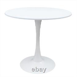 31.5 Round Dining Table White Coffee Table End Side Table Bar Tulip Pedestal