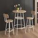 3 Piece Bar Table Set Counter Height Dining Kitchen Pub Table With 2 Bar Stools