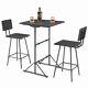 3 Piece Dining Set Table And 2 Chairs Kitchen Patio Bar Pub Home Breakfast Table