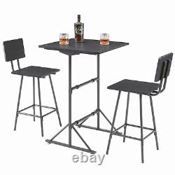 3 Piece Dining Set Table and 2 Chairs Kitchen Patio Bar Pub Home Breakfast Table