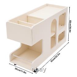 3-Tier Mobile Trolley Sofa Side Table with Wheels Rolling Cart Storage Organizer