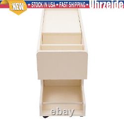 3-Tier Mobile Trolley Sofa Side Table with Wheels Rolling Cart Storage Organizer