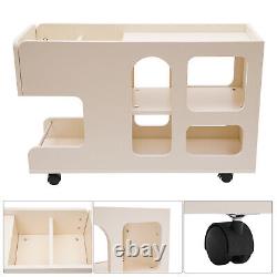 3-Tier Mobile Trolley Sofa Side Table with Wheels Rolling Cart Storage Organizer