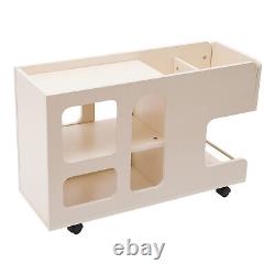 3-Tier Mobile Trolley Sofa Side Table with Wheels Rolling Cart Storage Organizer