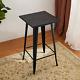 41.25 H Modern Style High Heavy-duty Metal Black Steel Square Bar Table With So