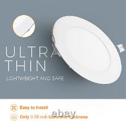 4Inch LED Ceiling Lights Ultra-Thin Recessed Retrofits Kit 6000K Daylight 6W