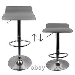 4Pcs Modern Bar Stools Set Adjustable PU Leather Counter Swivel Dining Bar Chair