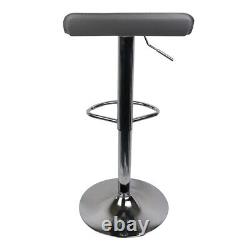 4Pcs Modern Bar Stools Set Adjustable PU Leather Counter Swivel Dining Bar Chair