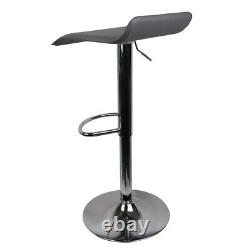 4Pcs Modern Bar Stools Set Adjustable PU Leather Counter Swivel Dining Bar Chair