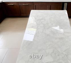 60x30 White Quartz Center Sofa Dining Table Gemstone Entryway Furniture Bar De