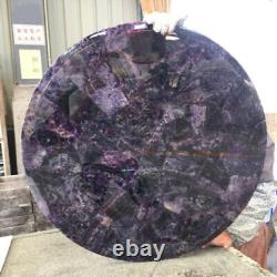 Amethyst Stone Round Coffee Table Top Counter Desk Table Bar Table Hallway Decor