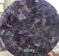 Amethyst Stone Round Coffee Table Top Counter Desk Table Bar Table Hallway Decor