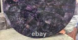 Amethyst Stone Round Coffee Table Top Counter Desk Table Bar Table Hallway Decor