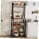 Bakers Rack With Power Outlet, Industrial Microwave Stand, Coffee Bar Table