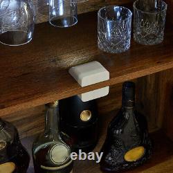 Bar Cabinet Wine Rack Table Wine Liquor Storage Shelves Kitchen Home Retro