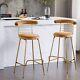 Bar Stools Set Of 2 Velvet Barstool Counter Height Chair Metal Kitchen Island