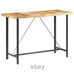 Bar Table Kitchen Dining Room Pub Table Bistro Table Rough Mango Wood vidaXL