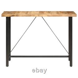 Bar Table Kitchen Dining Room Pub Table Bistro Table Rough Mango Wood vidaXL