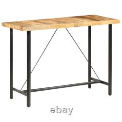 Bar Table Kitchen Dining Room Pub Table Bistro Table Rough Mango Wood vidaXL