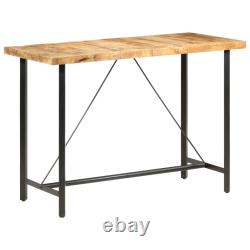 Bar Table Kitchen Dining Room Pub Table Bistro Table Rough Mango Wood vidaXL