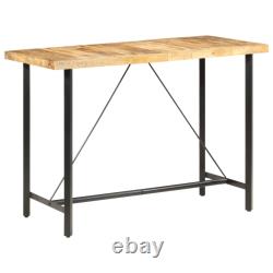 Bar Table Kitchen Dining Room Pub Table Bistro Table Rough Mango Wood vidaXL