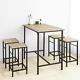 Bar Table And 4 Stools, Home Kitchen Breakfast Bar Set Furniture Dining Set