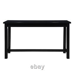 Brim 4-Piece Black Finish Wood Bar Table Set Seats 3 Furniture dining table