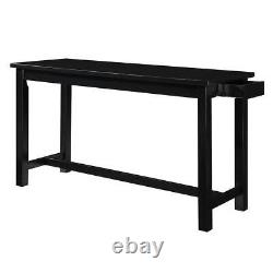 Brim 4-Piece Black Finish Wood Bar Table Set Seats 3 Furniture dining table