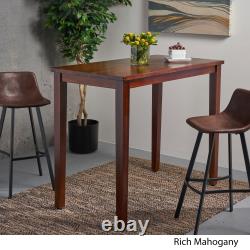 Broughton Contemporary Acacia Wood Bar Height Table Table