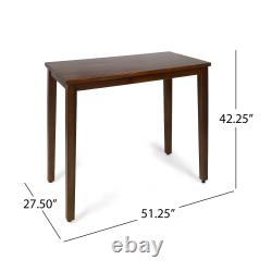 Broughton Contemporary Acacia Wood Bar Height Table Table