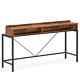 Brown 70.9 Console Sofa 2 Tier Narrow Industrial Couch Bar Table Storage Shelve