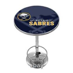 Buffalo Sabres Watermark Yellow 42 in. Bar Table