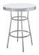 Coaster Home Furnishings Round Bar Table Chrome And Glossy White