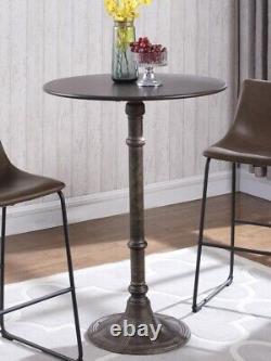 Coaster Home Furnishings Round Bar Table Dark Russet and Antique Bronze