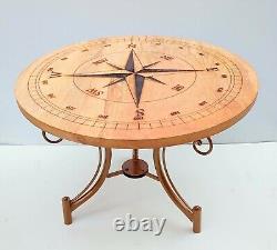 Coffee Table Nautical Compass Wooden Table Coffee Table Garden Table Bar Table