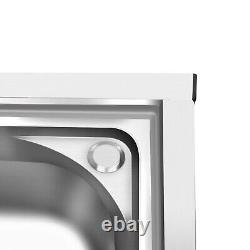 Commercial Sink Bowl Stainless Steel 2 Rectangular Bowl Catering Home Prep Table