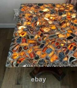 Elegant Agate Dining Table Tops, Luxury Furniture Table Agate Bar Table Home Dec