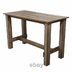 Farmhouse Bar Table Kitchen Dining Table Wooden Cafe Pub Table Living Room Brown