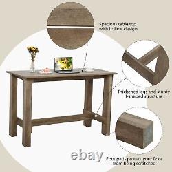 Farmhouse Bar Table Kitchen Dining Table Wooden Cafe Pub Table Living Room Brown