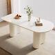 Guyii 70.87'' Dining Table Modern Kitchen Table Breakfast White Table Table Only