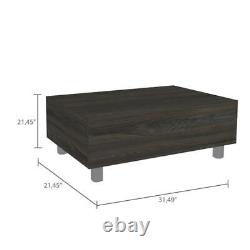 Home Square 2-Piece Set with 69 Bar Cabinet and Lift Top Coffee Table