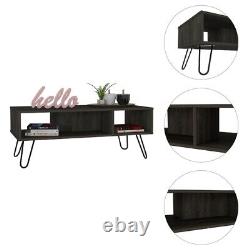 Home Square 2-Piece Set with Coffee Table and 69 Bar Cabinet with Wine Rack