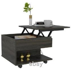Home Square 2-Piece Set with Home Bar and Lift Top Coffee Table