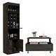 Home Square 2-piece Set With Home Bar And Lift Top Coffee Table In Espresso