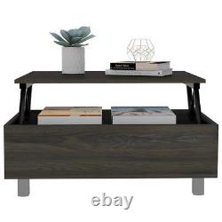 Home Square 2-Piece Set with Home Bar and Lift Top Coffee Table in Espresso